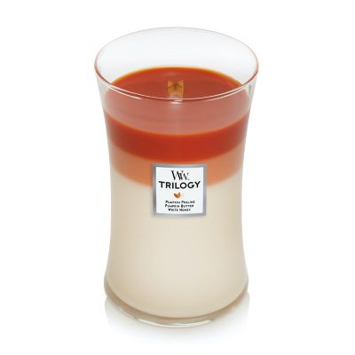 WoodWick&reg; Pumpkin Gourmand Trilogy 21.5 oz. Large Hourglass Candle