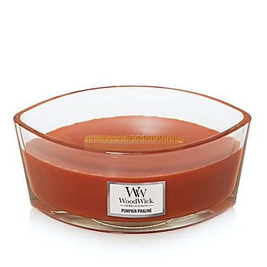 WoodWick&reg; Pumpkin Praline 16 oz. Ellipse Candle. View a larger version of this product image.