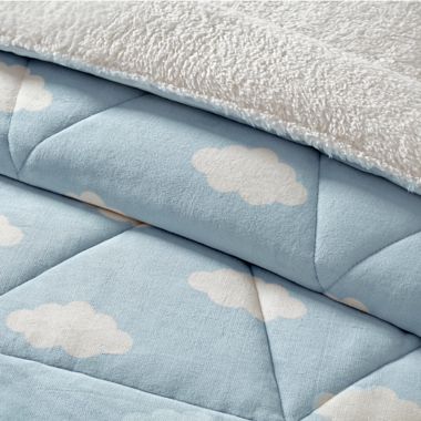 UGG&reg; Avery Cloud 3-Piece Full/Queen Reversible Comforter Set in Cloud Blue. View a larger version of this product image.