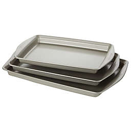Rachael Ray® Bakeware 3-Piece Cookie Sheet Set in Silver