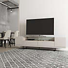 Alternate image 1 for Manhattan Comfort&copy; Celine 85.43-Inch TV Stand in Off-White/Mosaic Wood