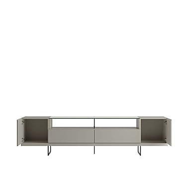 Manhattan Comfort&copy; Celine 85.43-Inch TV Stand in Off-White/Mosaic Wood. View a larger version of this product image.