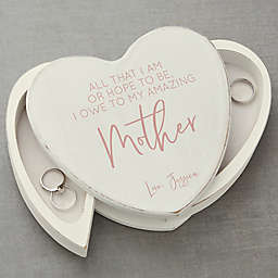 Mom Quotes Personalized Heart Jewelry Box