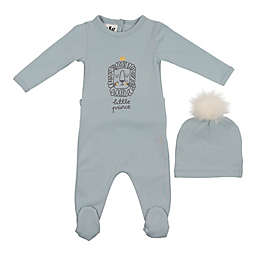 HannaKay, By Manière 2-Piece Little Prince Footie and Hat Set in Blue