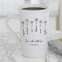 Garden Of Love Personalized 16 oz. Latte Mug in White