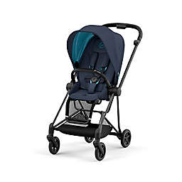 Cybex MIOS 3 Stroller with Matte Black Frame and Mountain Blue Seat