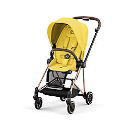 CYBEX Mios 3 Single Stroller with Mustard Yellow Seat in Rose Gold/Yellow