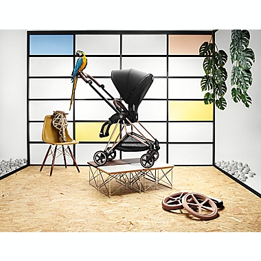 CYBEX Mios 3 Single Stroller with Chrome/Brown Frame. View a larger version of this product image.