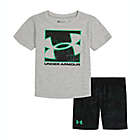 Alternate image 0 for Under Armour&reg; Tech&trade; Size 2T 2-Piece Camo T-Shirt and Short Set in Green/Grey