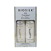 Biosilk 2-Pack Silk Therapy + Keratin Shampoo and Conditioner Duo