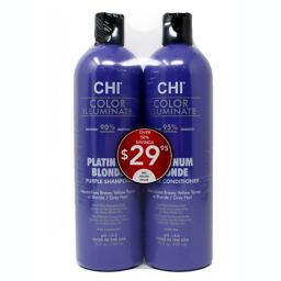 CHI® Color Illuminate 25 fl. oz. Platinum Blonde Purple Shampoo and Conditioner