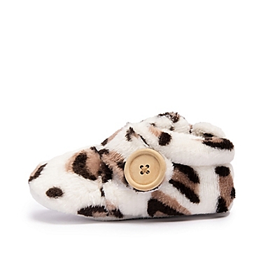 Shooshoos&reg; Size 0-6M Winter Slipper Bootie in Leopard Print. View a larger version of this product image.