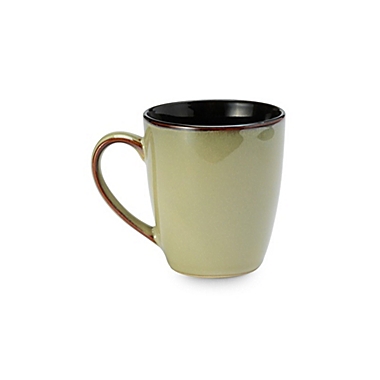 b37 Set of 2 Taos by Pfaltzgraff Coffee Cup Mug Grey Red & Tan Blocks Cream Ctr 