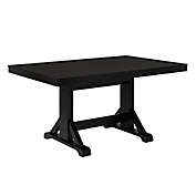 Forest Gate&trade; Modern Farmhouse Extendable Dining Table in Antique Black