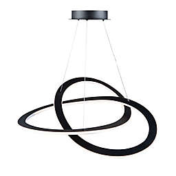 Artcraft Lighting™Wave 2-Light 45-watt LED Large Chandelier in Black