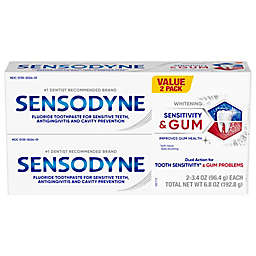 Sensodyne® 2-pack 3.4 oz. Sensitivity and Gum Dual Action Whitening Toothpaste