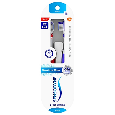 Sensodyne&reg; 2-Pack Sensitive Care Soft Toothbrushes. View a larger version of this product image.