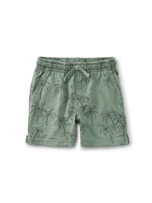 Tea Collection Palms Knit Shorts in Green