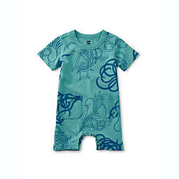 Tea Collection® Size 9-12M Octopus Double Pocket Baby Romper in Blue