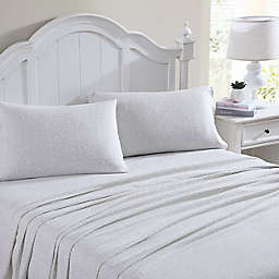 Laura Ashley® Chelsie Vine Cotton Flannel King Sheet Set in Grey