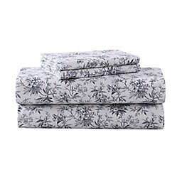 Laura Ashley® Faye Toile Cotton Flannel Sheet Set