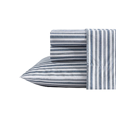 Nautica&reg; Coleridge 200-Thread-Count Stripe Cotton Percale Twin Sheet Set. View a larger version of this product image.