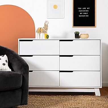 Babyletto Hudson 6-Drawer Double Dresser in White. View a larger version of this product image.
