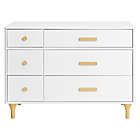 Alternate image 1 for Babyletto Lolly 6-Drawer Double Dresser in White/Natural