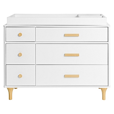 Babyletto Lolly 6-Drawer Double Dresser in White/Natural. View a larger version of this product image.