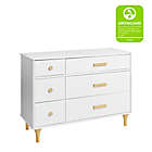 Alternate image 7 for Babyletto Lolly 6-Drawer Double Dresser in White/Natural