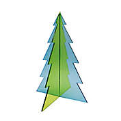 H for Happy&trade; 10-Inch Acrylic Christmas Tree Figurine in Blue/Green