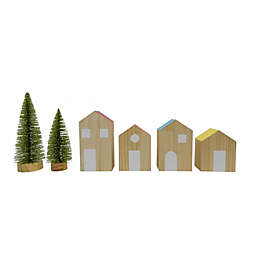 H for Happy™ 6-Piece Wooden Decor Village Set