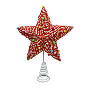 H for Happy&trade; Whimsy Yarn Christmas Tree Topper in White/Red