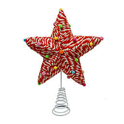 H for Happy™ Whimsy Yarn Christmas Tree Topper in White/Red