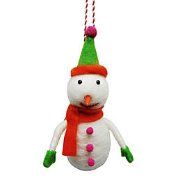 H for Happy™ 4-Inch Felt Snowman Christmas Ornament in White