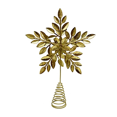 Bee &amp; Willow&trade; Star Leaves Christmas Tree Topper in Gold. View a larger version of this product image.