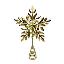 Bee & Willow™ Star Leaves Christmas Tree Topper in Gold