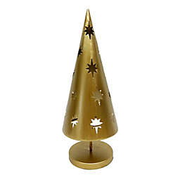Bee & Willow™ Large Metal Christmas Tree Figurine in Gold