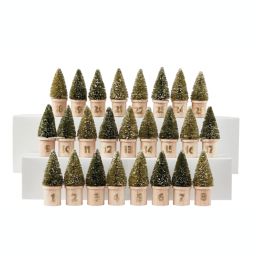 Bee & Willow™ Countdown to Christmas Mini Bottle Brush Trees (Set of 25)