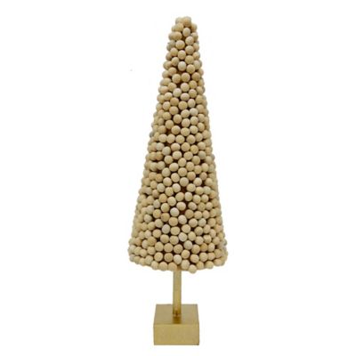 Bee &amp; Willow&trade; Wooden Bead Tree Figurine in Natural