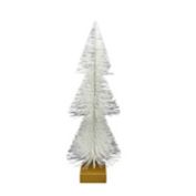 H for Happy&trade; 14-Inch Large Bottle Brush Christmas Tree Figurine in White