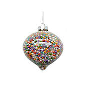 3.5-Inch Rainbow Sprinkle Ball Christmas Ornament