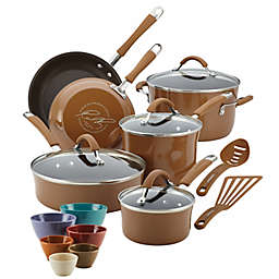 Rachael Ray™ Cucina Nonstick Aluminum 18-Piece Cookware Set in Brown