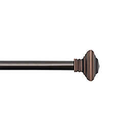 Elrene Home Fashions Florence 48 to 86-Inch Adjustable Single Curtain Rod Set in Bronze