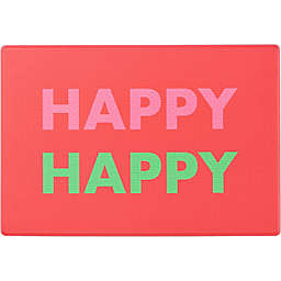 H for Happy™ 18" x 30" Happy Happy Kitchen Mat in Red