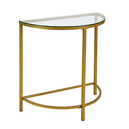 Carolina Chair & Table Fenice Half-Round Table in Gold