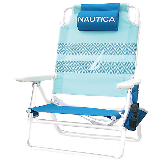 Alternate image 1 for Nautica®  5-Position Beach Chair in Blue
