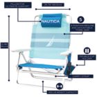 Alternate image 2 for Nautica&reg;  5-Position Beach Chair in Blue