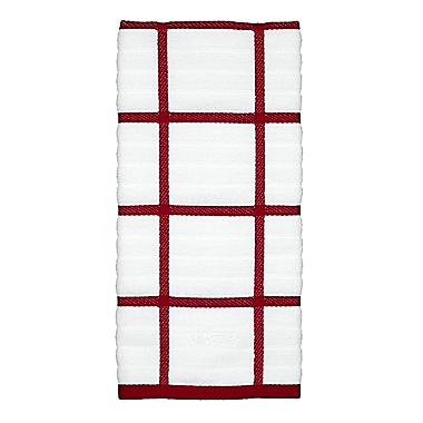 All-Clad Plaid Kitchen Towel in Chili. View a larger version of this product image.