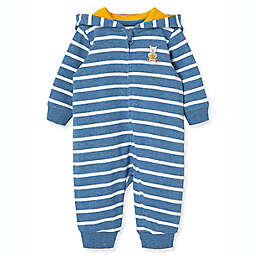 Little Me® Striped Big Bear Hooded Coverall in Blue